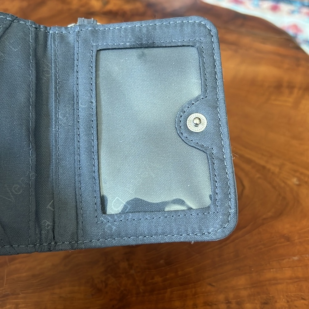 Vera Bradley Campus Double ID Wallet Quilted Keychain in Carbon Gray - Picture 5 of 5
